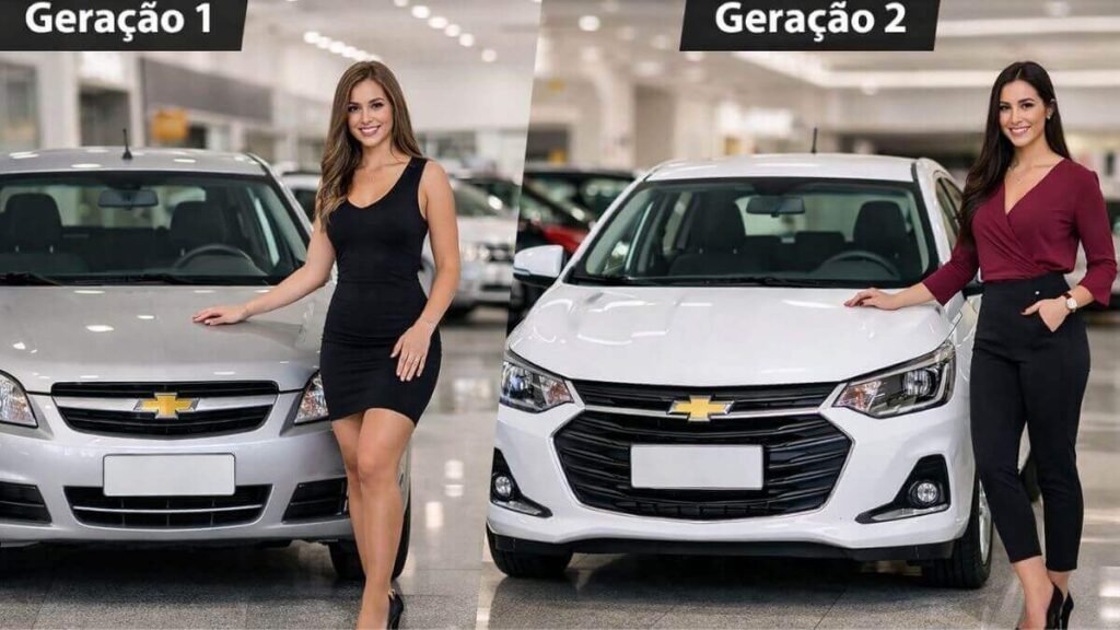 Dicas de compra e venda do Onix comparando geração 1 e geração 2 em loja de carros organizada