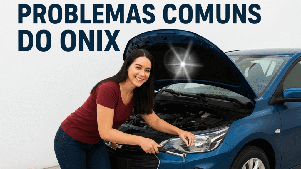 “Chevrolet Onix azul estacionado — problemas comuns do Onix mecânica faz reparos"