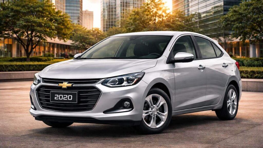 Chevrolet Onix 2020 representando a evolução da segunda geração do modelo entre 2020 e 2024