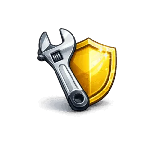 Ícone de manutenção preventiva do Chevrolet Onix com chave inglesa e escudo