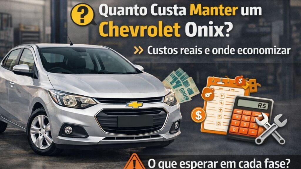Quanto custa manter um Chevrolet Onix, com ilustração de custos de manutenção, revisões, combustível e economia no dia a dia