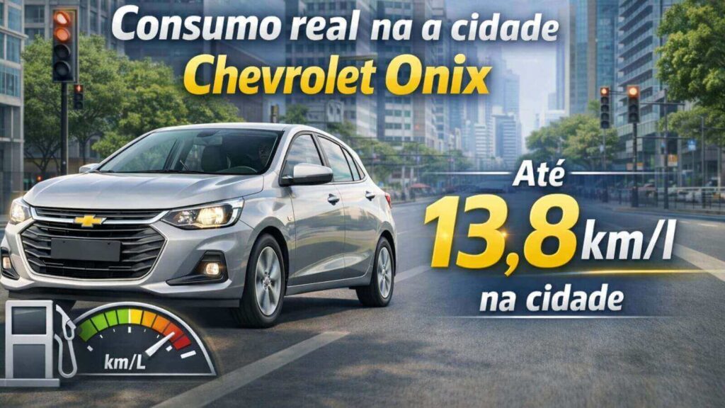 Consumo real do Chevrolet Onix na cidade com destaque para até 13,8 km por litro em uso urbano