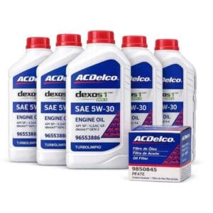 Kit óleo 5W30 Dexos1 Gen3 sintético ACDelco com filtro de óleo para Chevrolet Onix