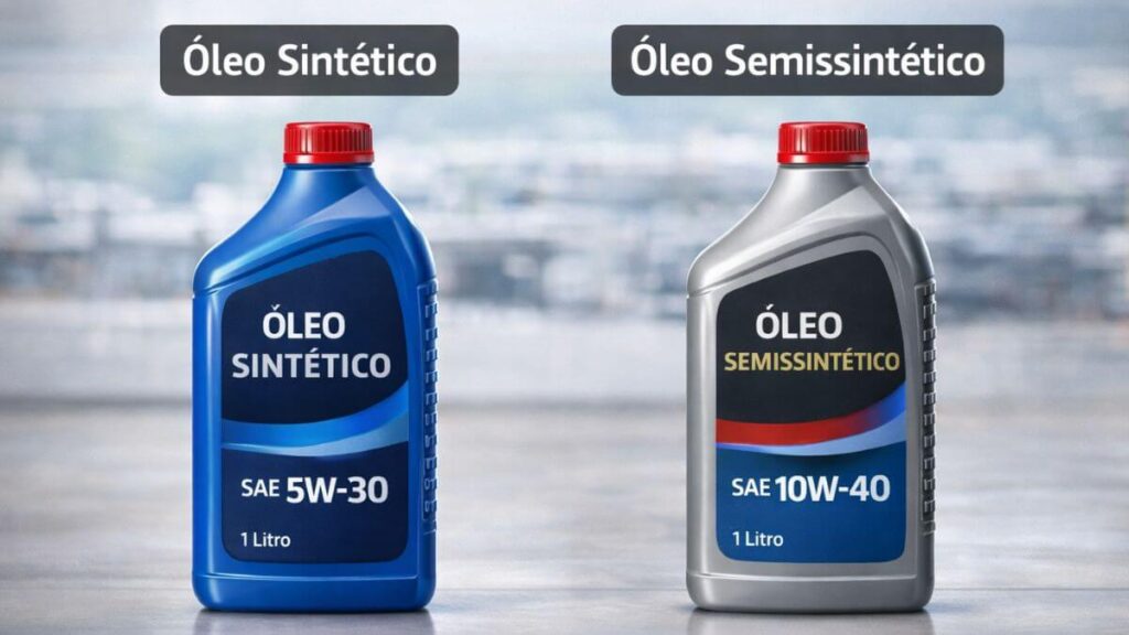 mostrando o óleo sintético e o óleo semissintético para o chevrolet Onix