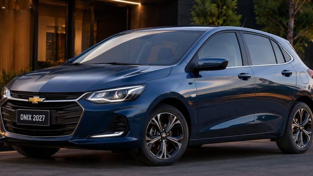 Chevrolet Onix 2027 com visual moderno e renovado.