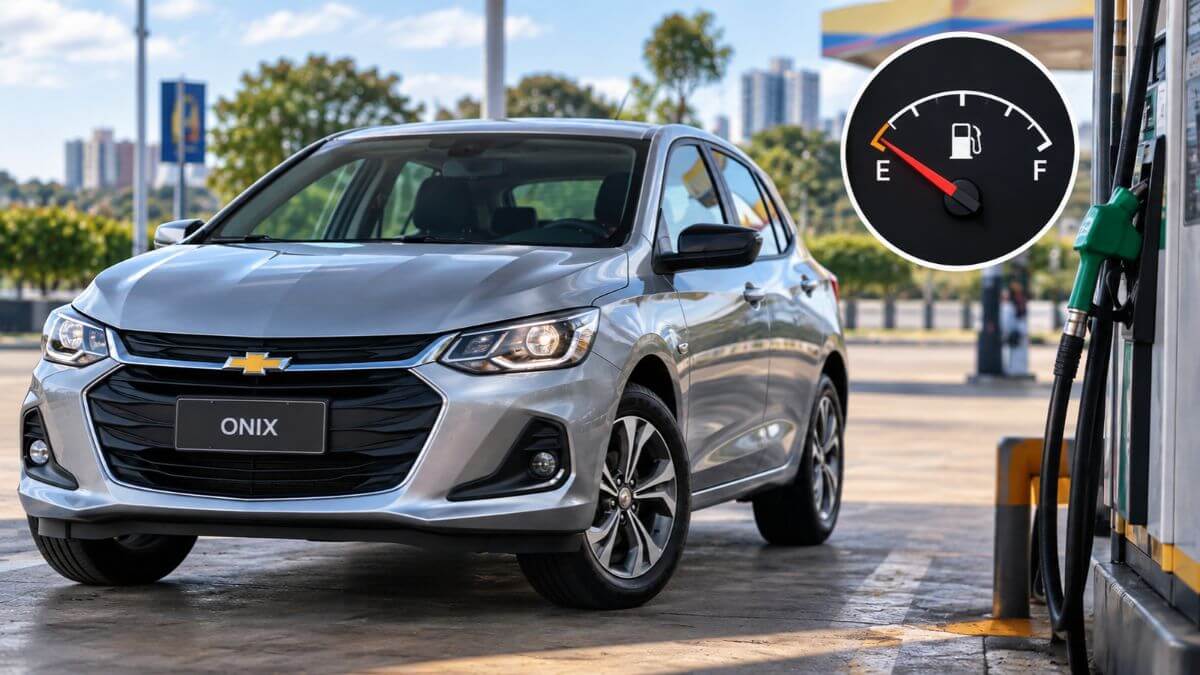Chevrolet Onix consumindo muito combustível em posto de gasolina